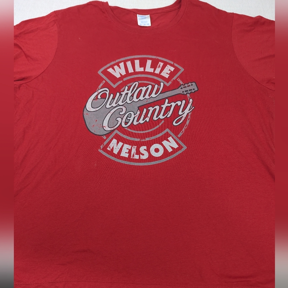Willie Nelson Outlaw Country Red Tshirt Size XXL